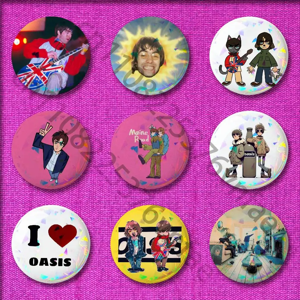 

L-Liam Gallagher O-Oasis Definitely Maybe Badge For 32mm 25mm 44mm 75mm 58mm Round Pin Brooch Insignia Cover Decoration