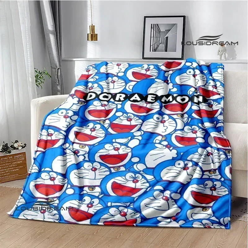 Cute D-Doraemons Cartoon Printed blankets Flange Warm blankets picnic blanket Home travel blanket bed linings Birthday Gift