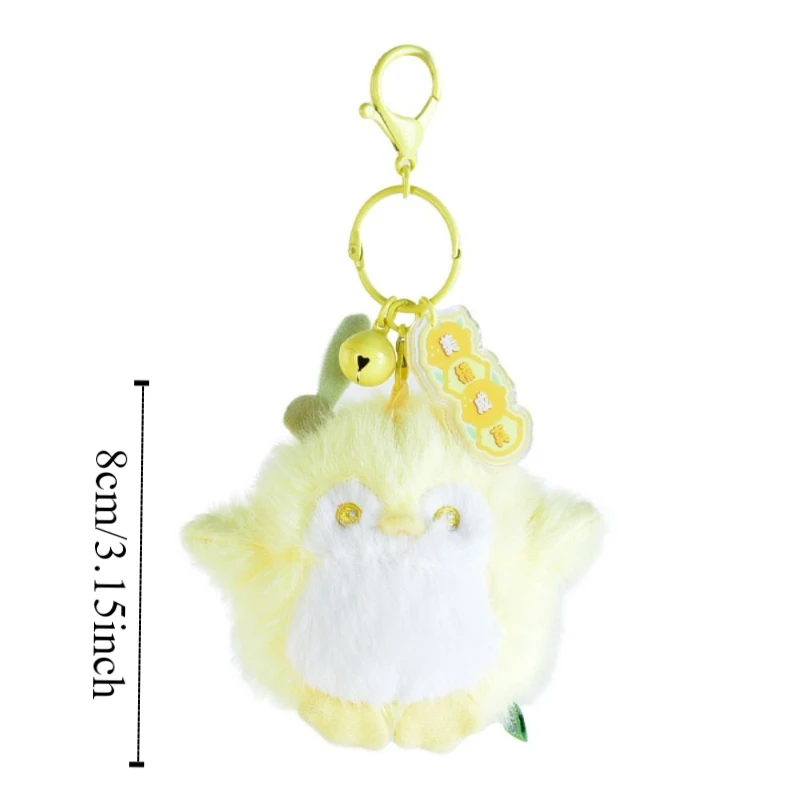 PP Cotton Penguin Plush Keychains Soft Collection Fruit Scented Plush Toy Pendant Fluffy Hanging Decoration