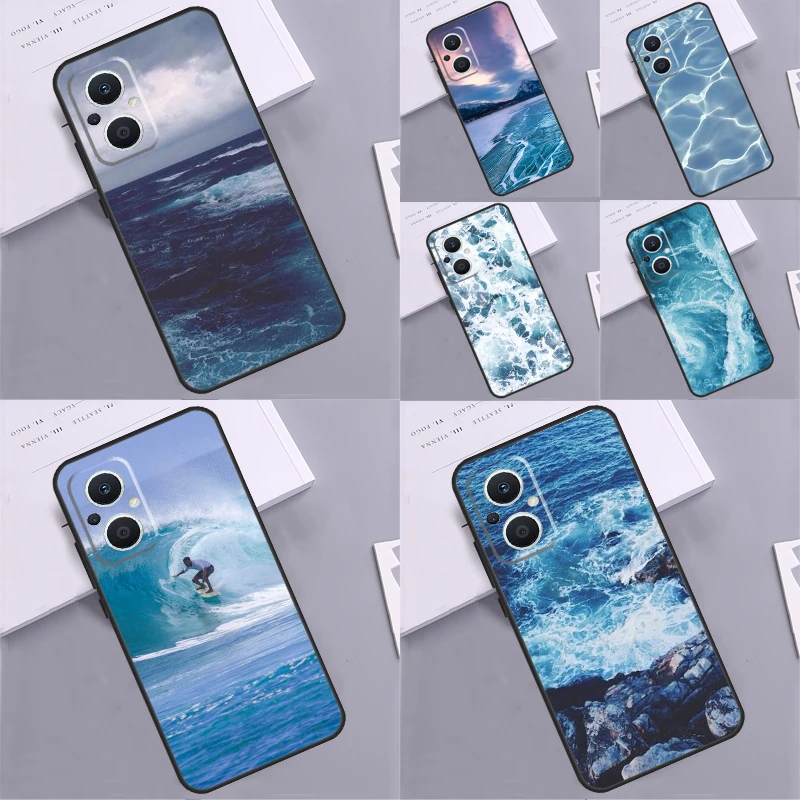 The waves Ocean water Case For OPPO Reno 10 Pro Reno 4 5 6 7 8 Lite 8T 4Z 5Z Find X5 Lite X2 X3 Neo X6 Pro Cover