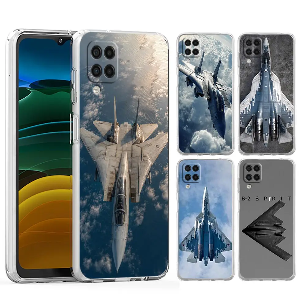 Fighter Jet Bomber Phone Case For Samsung A17 A15 A13 A51 A71 A41 A21S A07 A35 A55 A23 A25 A33 A53 A73 A57 A37 5G Cover