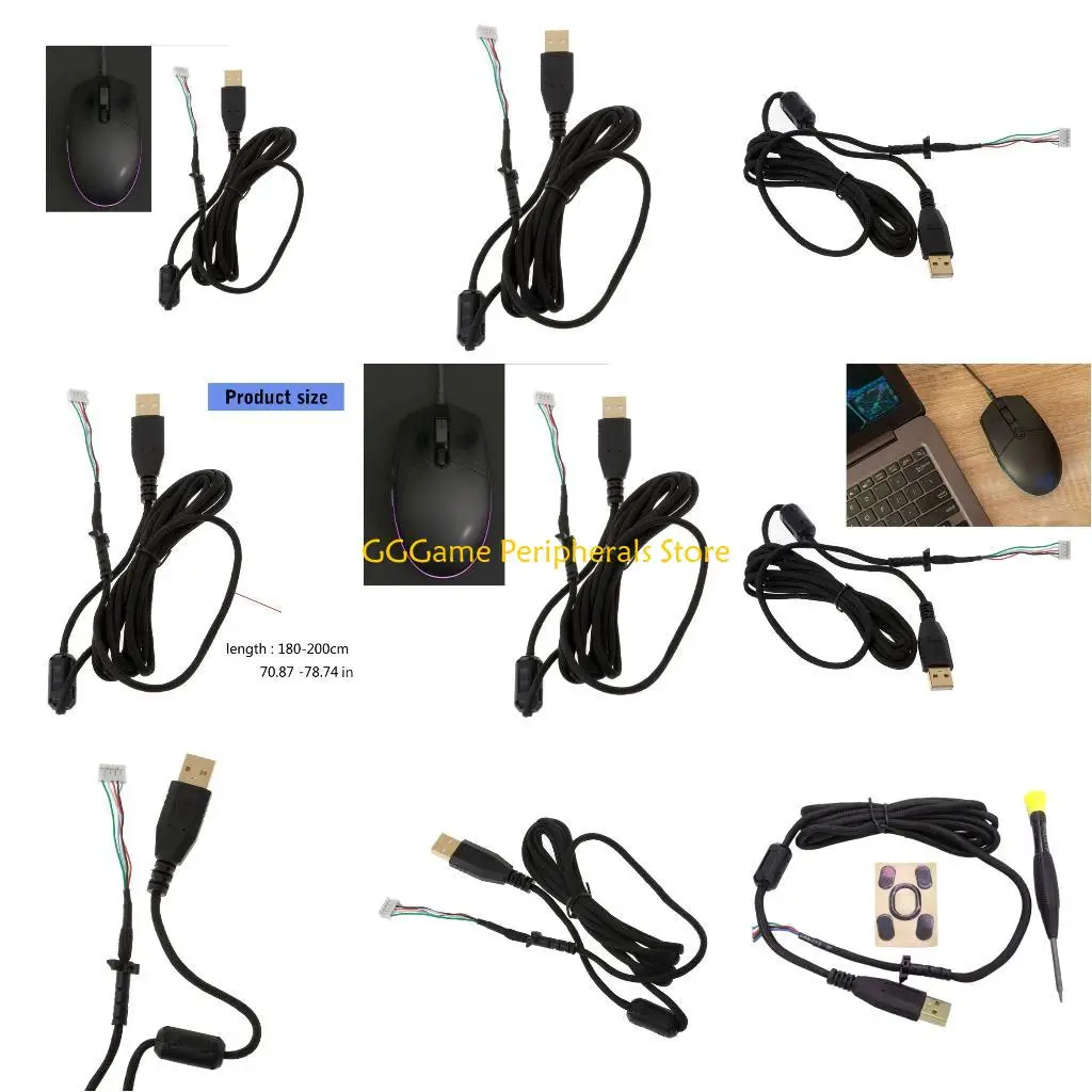 

U55B Metal Screwdriver Cable Mouse Feet Skates Replacement Umbrella Rope For G102