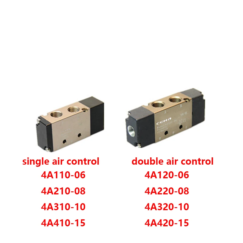 

Pneumatic Control Solenoid Valve Two-position Five-way Single/double Air Control Valve 4A210-08 4A310-10 4A220-08 4A320-10