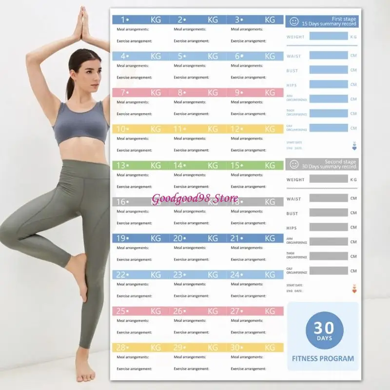 Programma allenamento organizzatore fitness planner programma fitness impermeabile per uomo w8ec