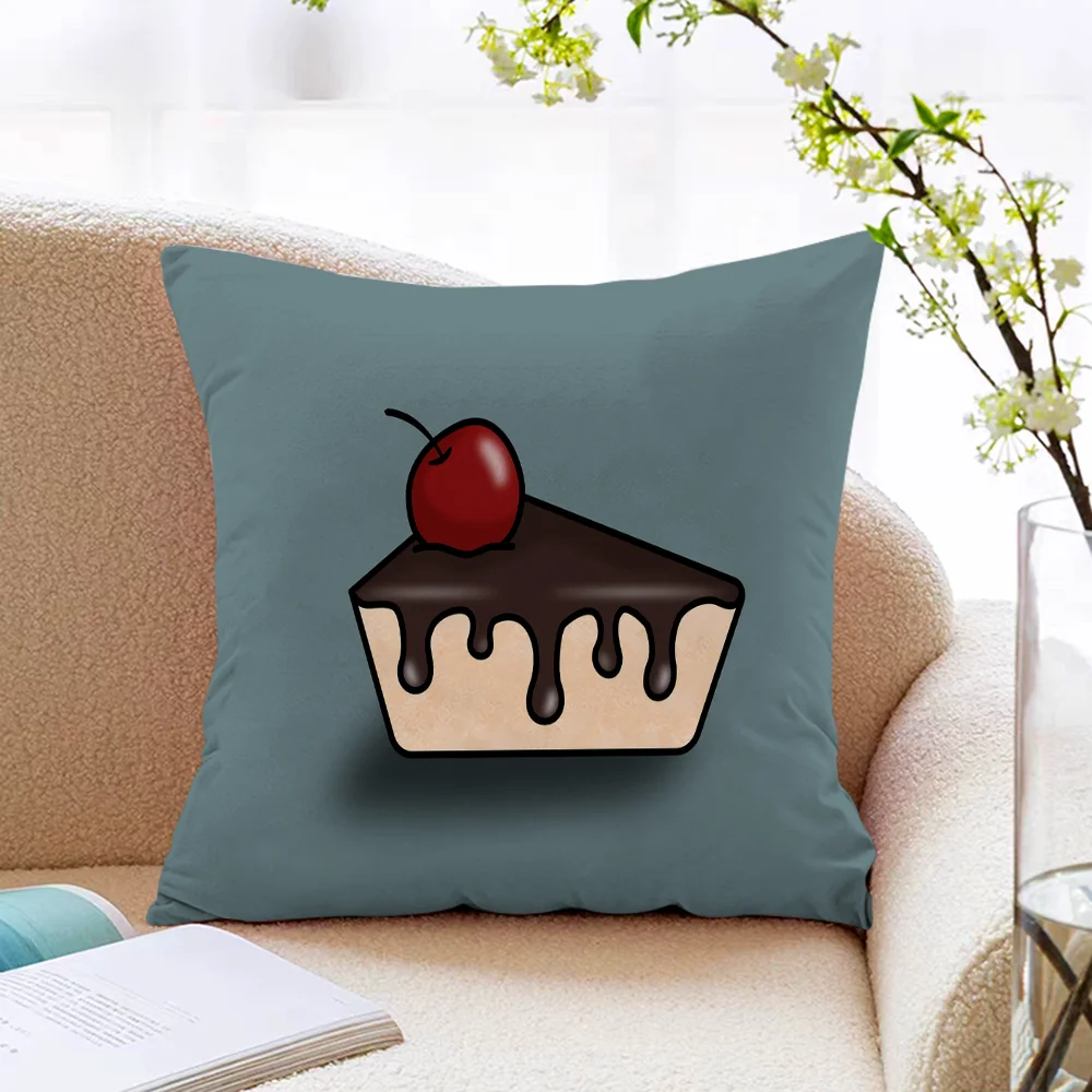 Sweet Food Short Plush Throw Pillow Covers Decorative Sofa Cushions Twin Size Bedding Couch Pillows Cushion Cover 40x40cm 45*45