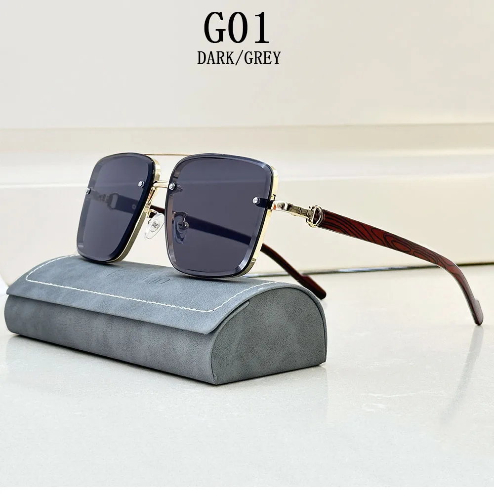 Neue Quadratische Sonnenbrille Für Männer Vintage Outdoor Sonnenbrille Oculos Designer Holz Gläser Sonnencreme Sonne Lentes Dropshipping Gafas – Detail 6