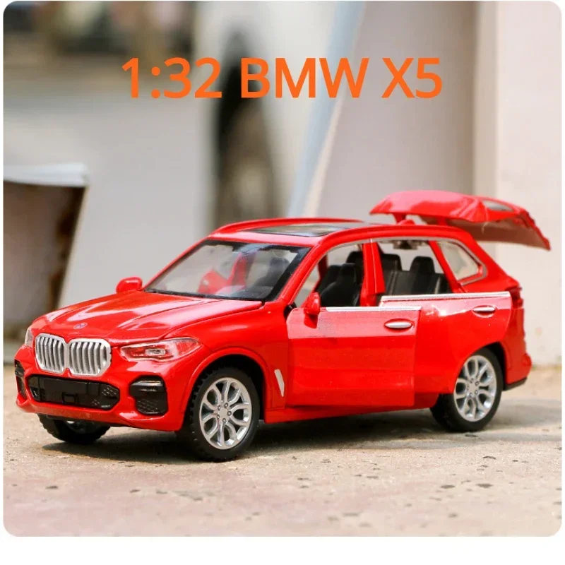 1:32 BMW X5 High Simulation Diecast Metal Alloy Model Car Sound Light Pull Back Collection Kids Toy Gifts Miniature Model Alloy