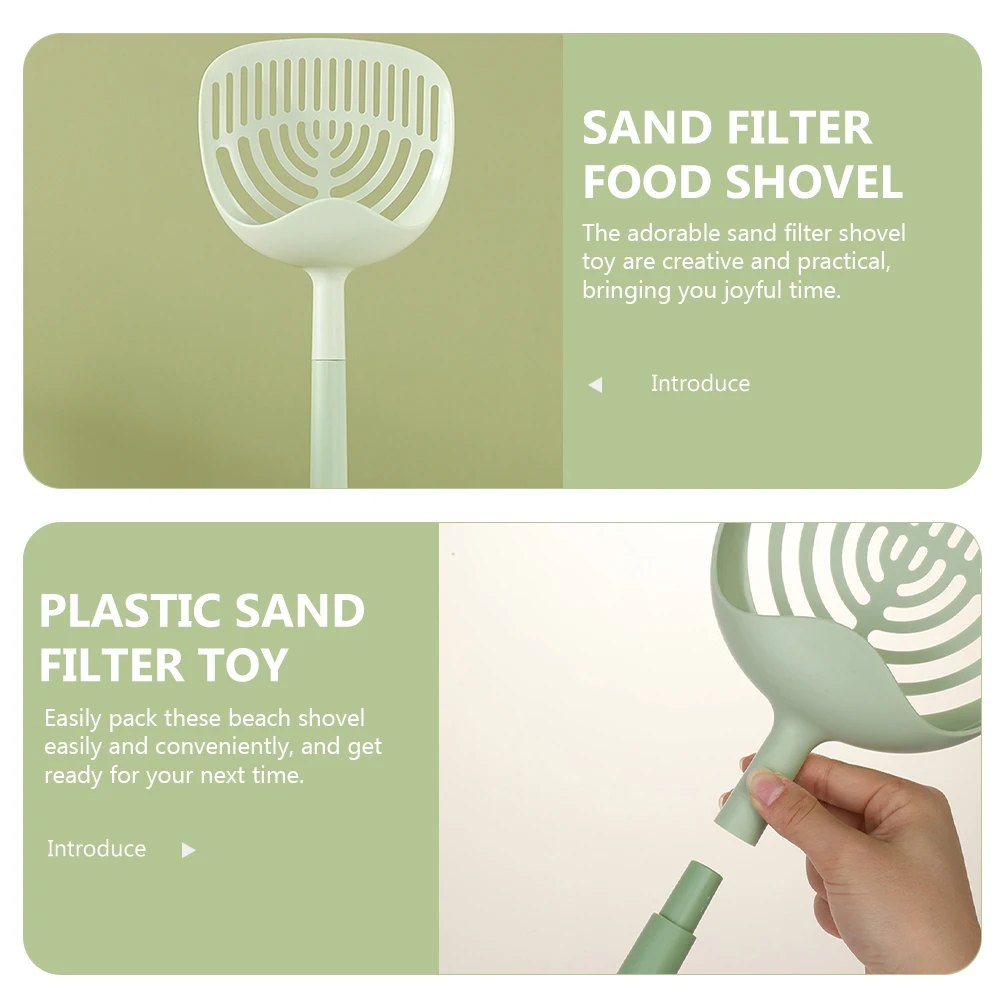 Pelle à filtre à sable de plage Portable, jouet pour enfants, maille solide, poignée en plastique, fête en plein air, cadeau amusant d'été pour enfants