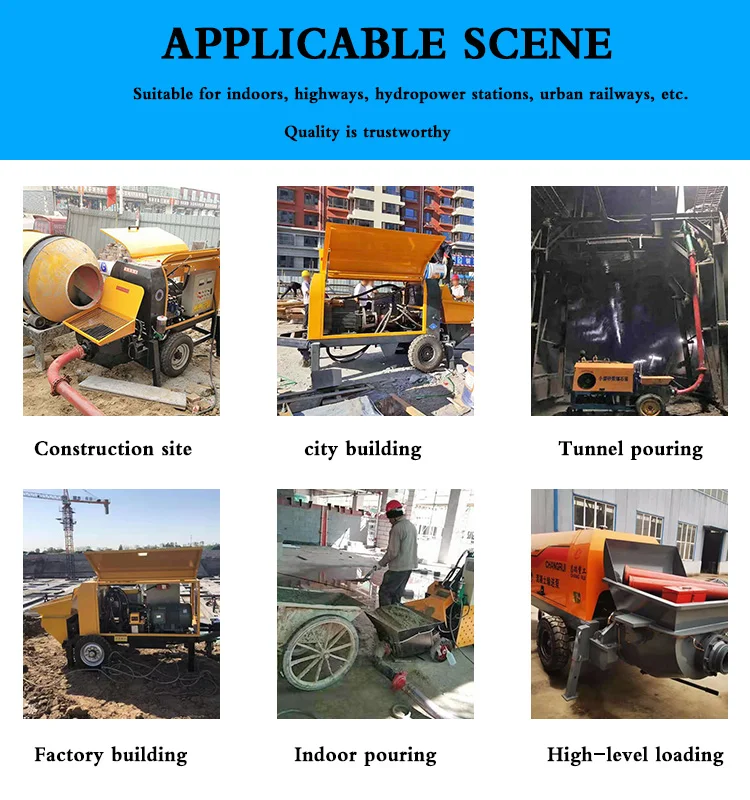 New Arrival Forced Mini Portable Diesel Concrete Mixer With Concrete Pump