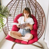 Balcony Egg Chair Cushion Seat Pad Swing Hanging Chair Mat Pillow Patio Garden Outdoor Thickened Hammock Rocking Chair Seat
