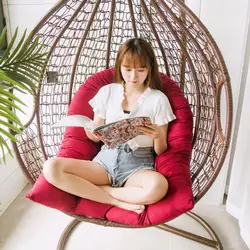 Balcony Egg Chair Cushion Seat Pad Swing Hanging Chair Mat Pillow Patio Garden Outdoor Thickened Hammock Rocking Chair Seat