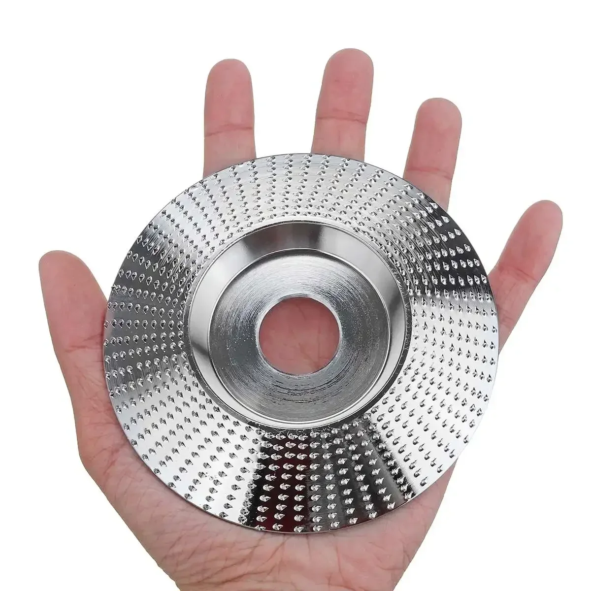 Wooden Wheel Wood Grinding Angle Sanding Carving Rotary Tool Abrasive Disc 100mm For Angle Grinder Tungsten Carbide Coating 22mm