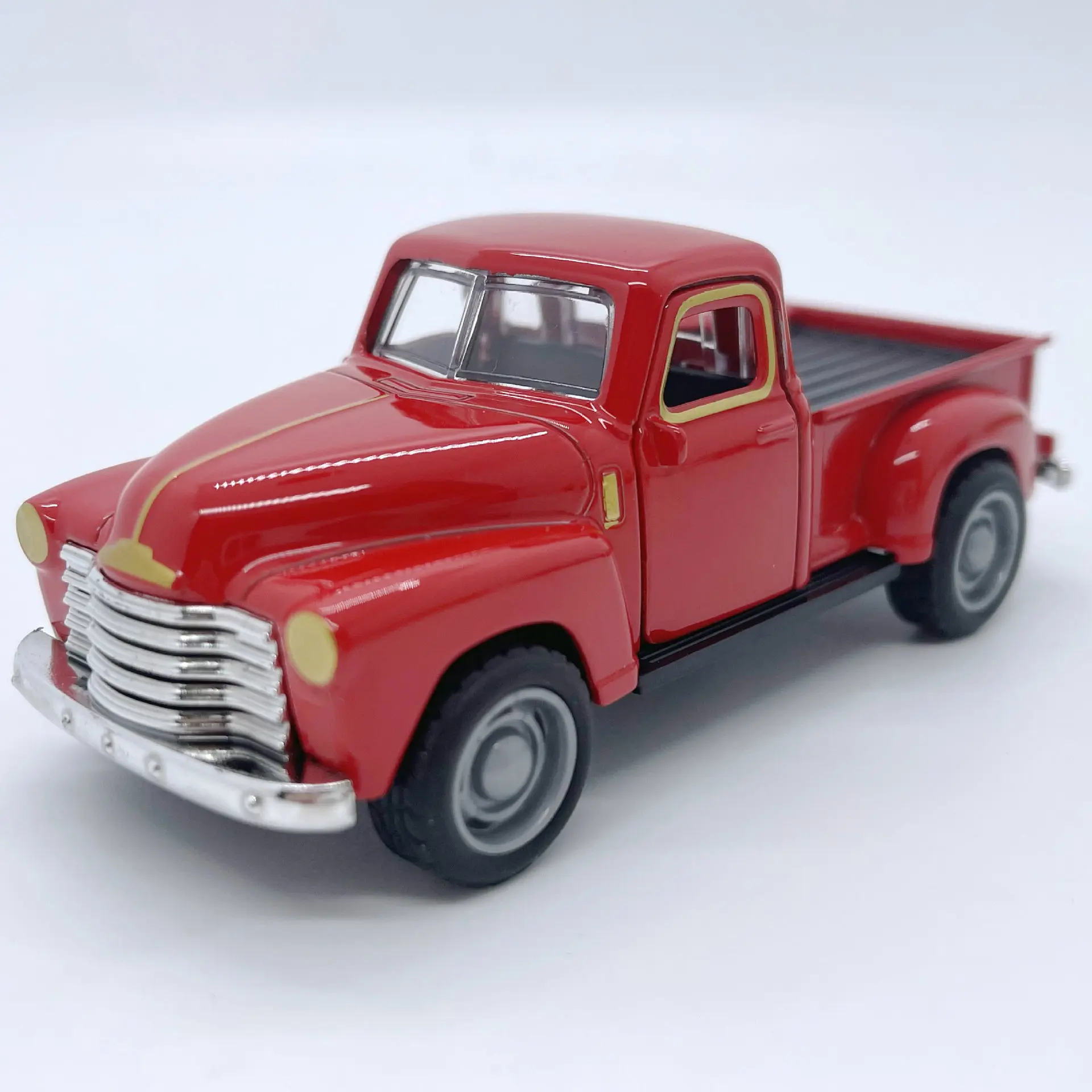 1:43 Classic Vintage Pickup Truck Model Toy Car Pull-Back Function Realistic Detail Design Collectible with Opening Doors