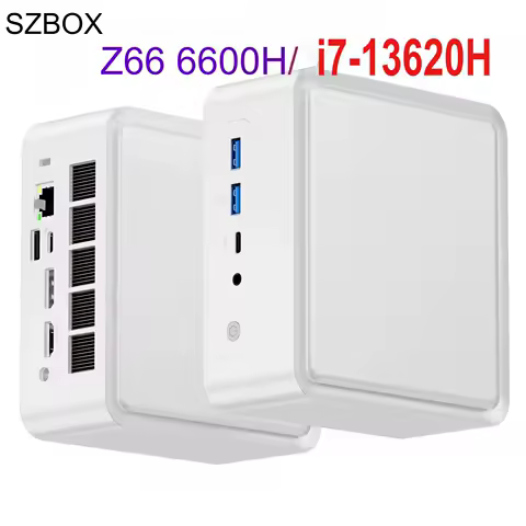 SZBOX Z66 6600H PCIe3.0 /Core i7-13620H PCIe3.0 Mini PC DDR5 5600MHz SSD Wifi6 BT5.2 Type-C Office Gaming Computer Win11 Pro