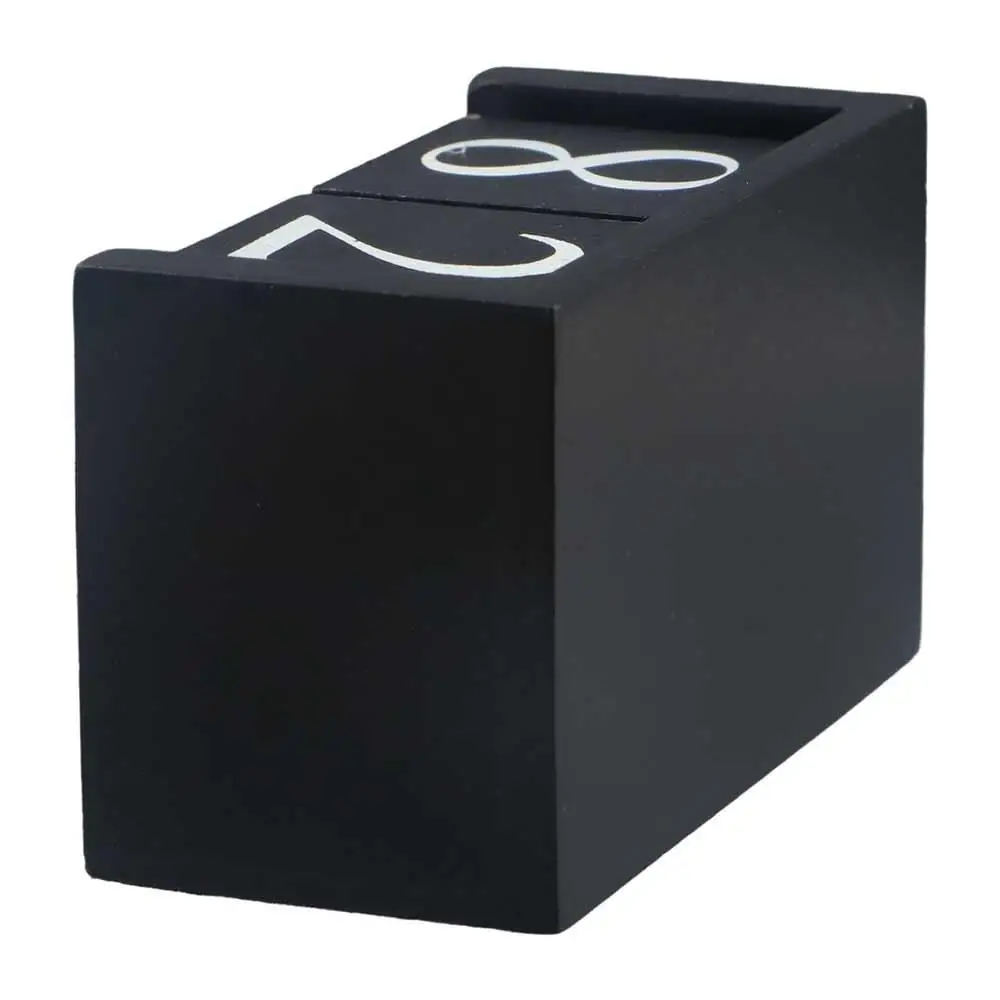 MDF Wooden Perpetual Calendar Pastoral Style Eternal Blocks Building Blocks Calendar Month Display Perpetual Calendar