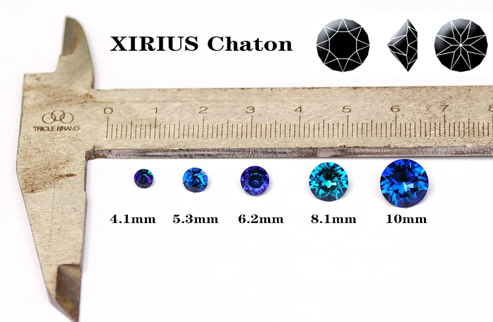 10PCS Super Colorful 5A Xirius Rhinestones DIY Jewelry Making Glass Beads Pointback Round Glue On Nail Art Accessories Crytsals