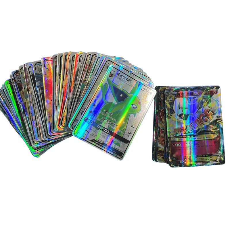 54-200 Uds Pokémon PTCG tarjetas de colección Pikachu VMAX GX V VSTAR Ex (inglés español coreano francés alemán) cartas de juego de Anime juguete