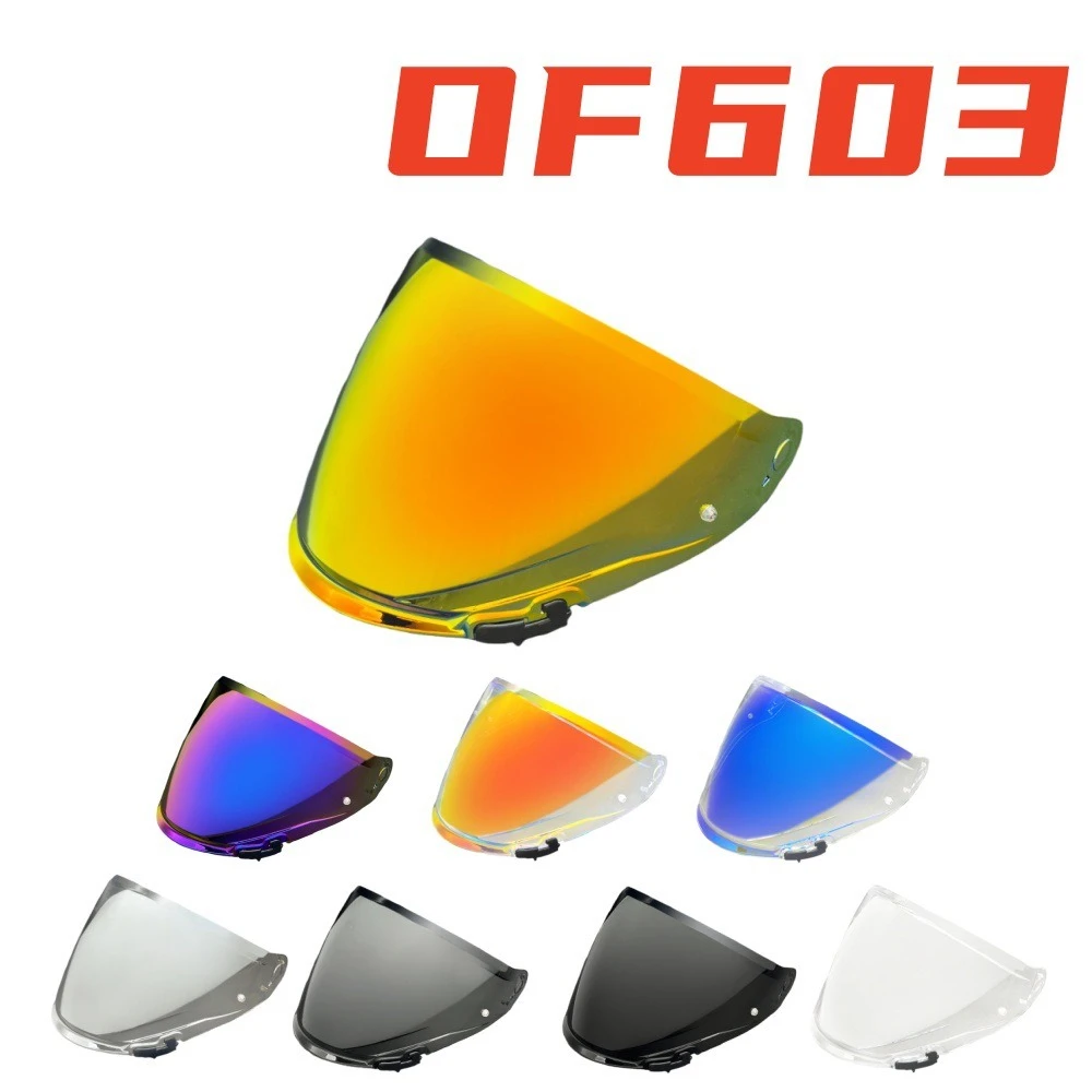 

Helmet Lens for OF603 Half Helmet Motorcycle Sunscreen Electroplating Mirror UV Protection Day and Night Universal Night Vision