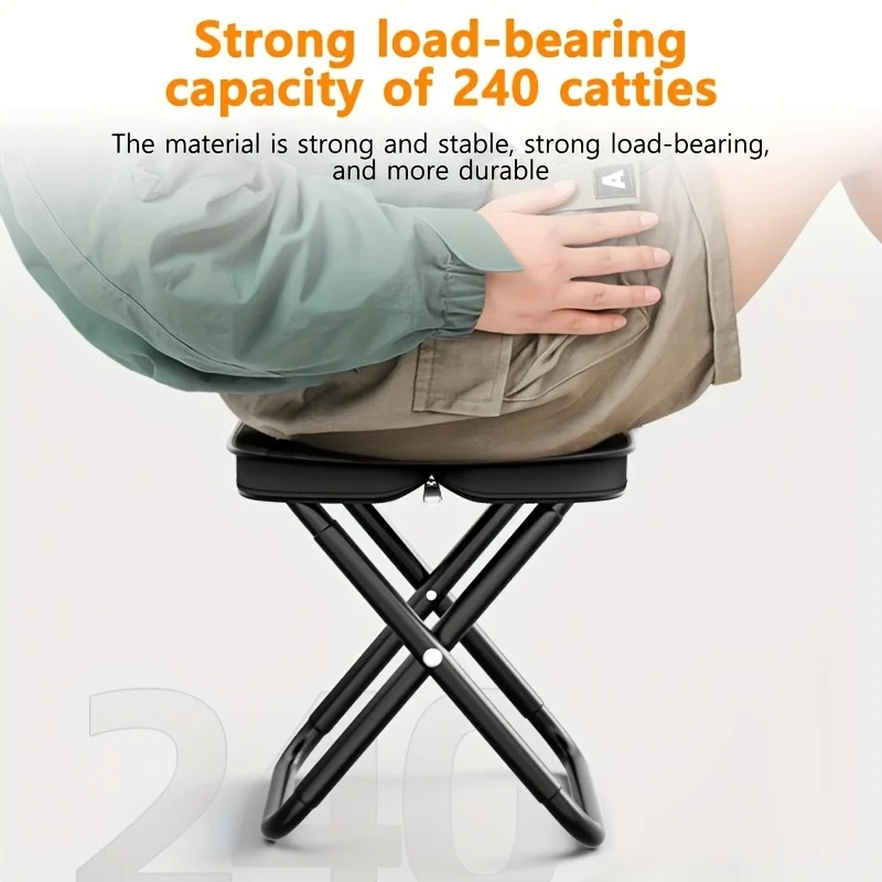Folding Camping Stool Portable Lightweight Outdoor Hiking Fishing Picnic Travel Beach Chair Foldable Camping Seat for Adults
