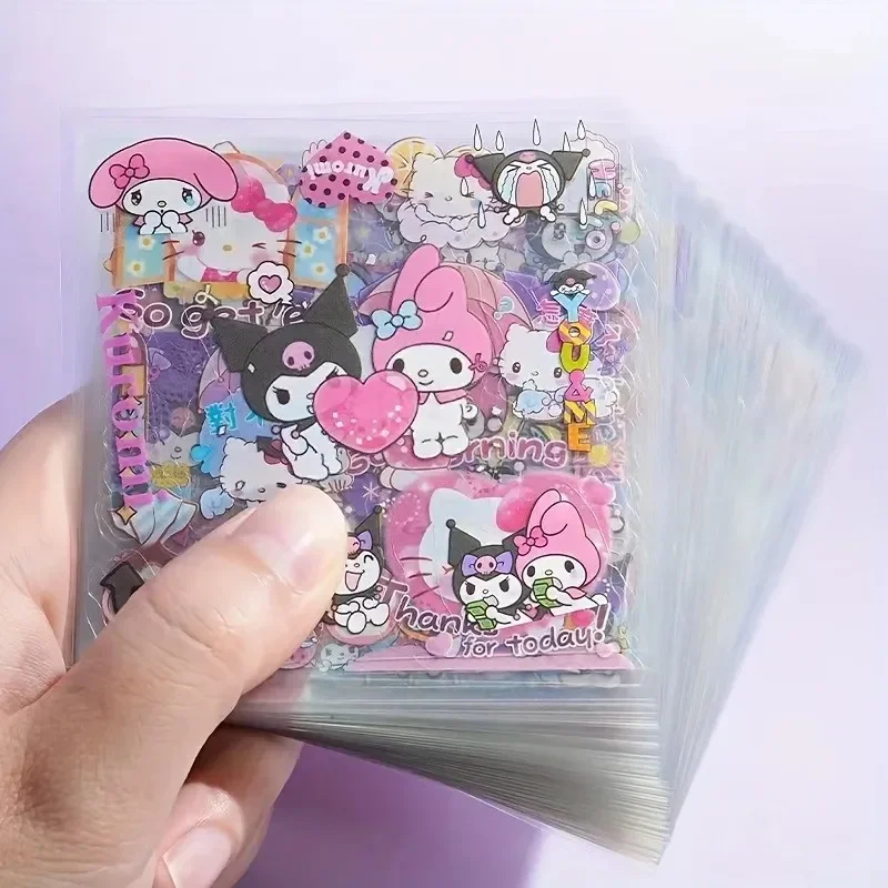 100-Piece Non-Repeating Sanrio Hello Kitty Sticker Set Cinnamoroll Kuromi Waterproof Stationery Daily Decor Birthday Gift Box