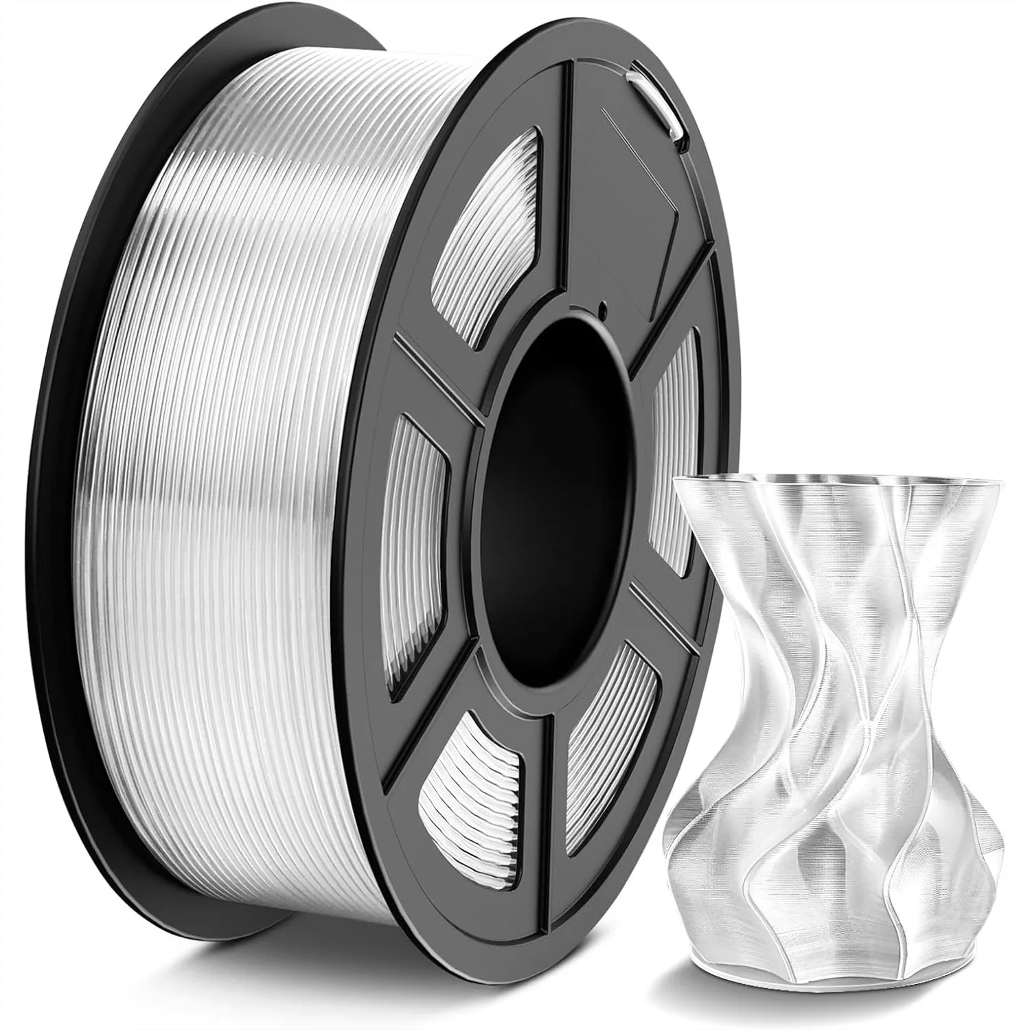 

PETG Filament 1.75mm 1KG, 3D Printer Filament Transparent, Strong Toughness, High Precision Dimensional Accuracy ±0.02mm