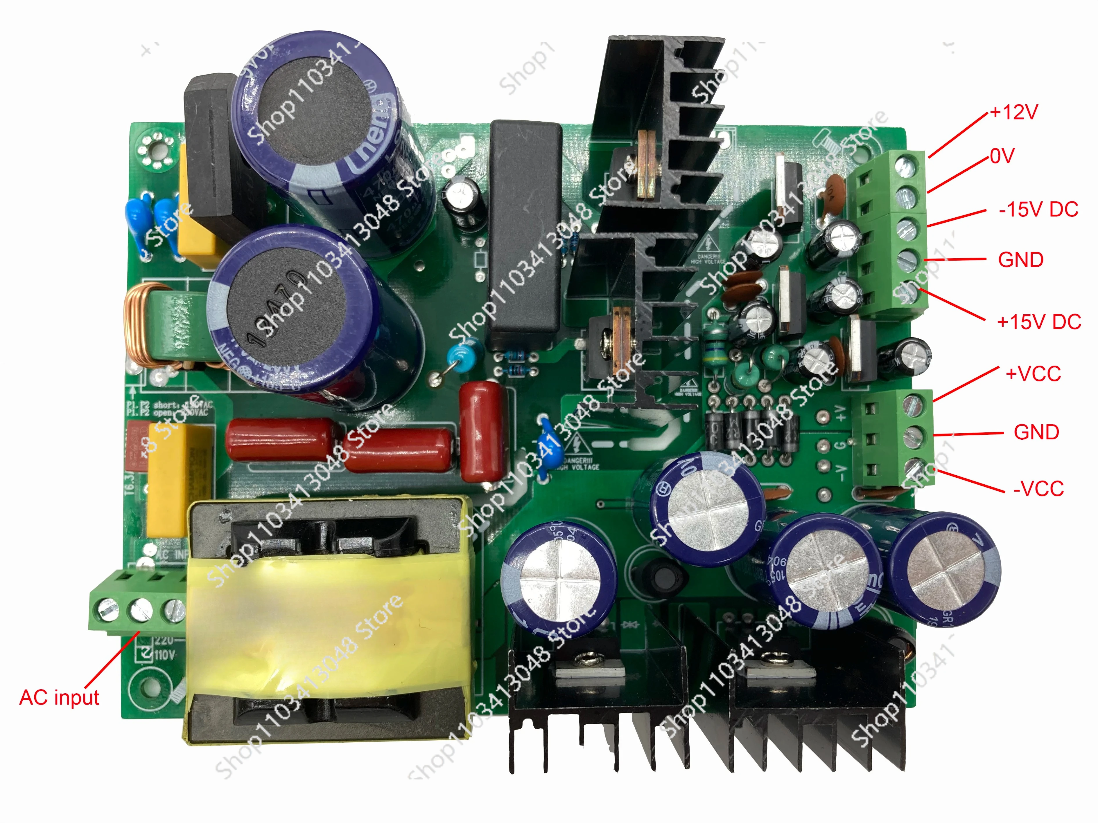 

110V 500W Output +/- 30V/35V/37V/40V/45V/50V/65V/55V DC High-power PSU Audio Amp Switching Power Supply Board Amplifier