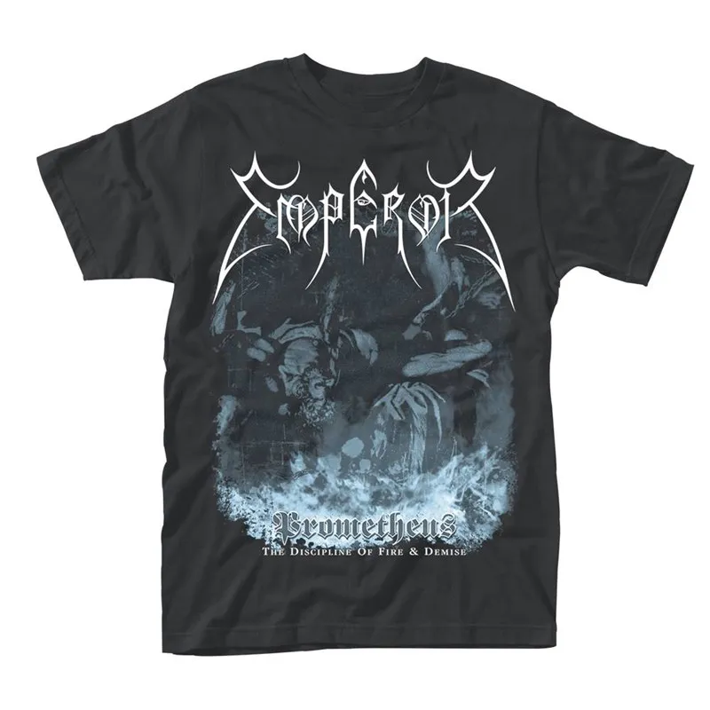 Summer New 1991 Emperor Band - Norwegian Black Metal Rock Dark Style American Retro Men's Short-sleeved T-shirt
