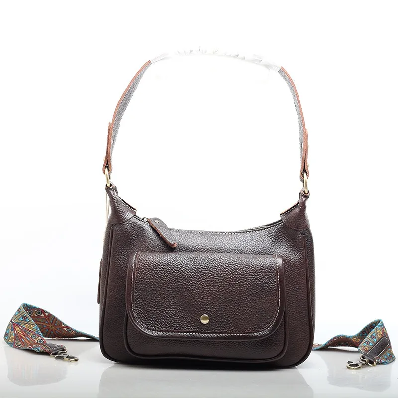 Zency 2024 Nieuwe Zwart Groene Lederen Hobo Tas Vrouwen Eenvoudige Klassieke Casual Handtas Schoudertas Zachte Crossbody Grote Zakken