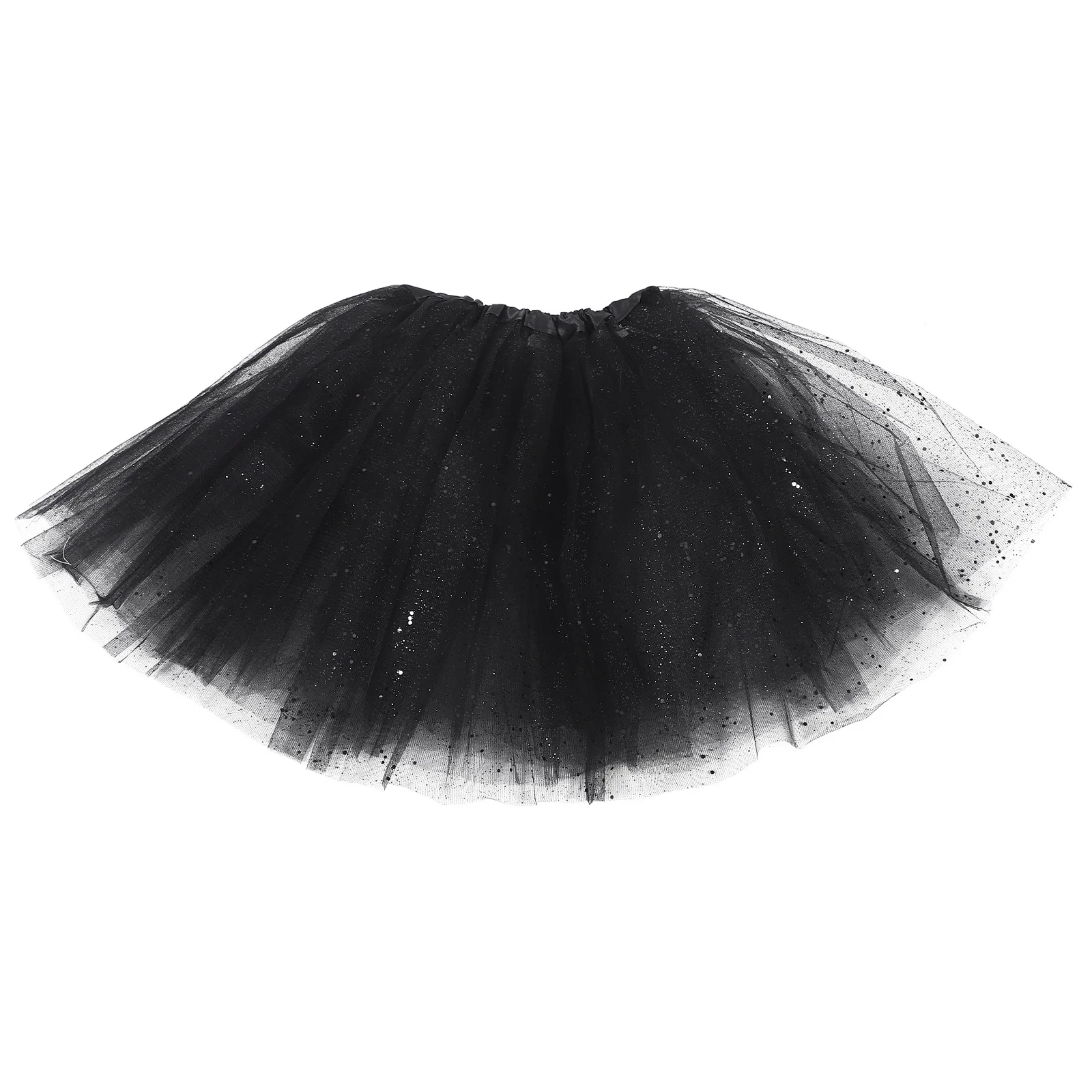Volwassen Vrouwen Pailletten Tutu Rok Elastische Taille Tule Rok Prestaties Cosplay Ballet Party Kostuum Lichtgewicht Comfortabel