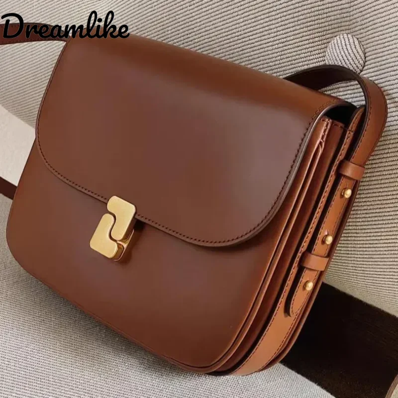 

Сумка тофу, французская ниша, роскошный дизайн, женская сумка, небольшая квадратная сумка из воловьей кожи с верхним слоем, текстура премиум-класса, сумка через плечо на одно плечо