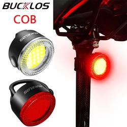 BUCKLOS Cycling Lights COB Bicycle Headlight Taillight LED Bike Front Rear Light Ultralight Riding Warning Lamp Road MTB Lantern