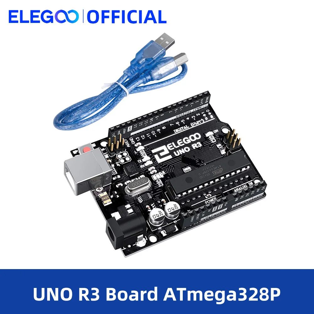 ELEGOO UNO R3 Board ATmega328P with USB Cable(Arduino-Compatible) for Arduino