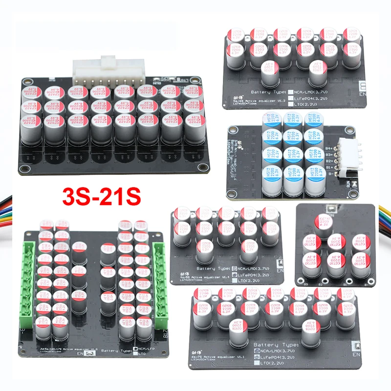 BMS 3S 4S 5S 6S 7S 8S 9S-21S bilans litowo-jonowy Lifepo4 LTO bateria litowa 1A 3A 5A 6A pojemnościowy aktywny płyta wyważająca korektor