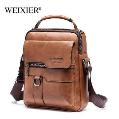 2021 New Men\'s Messenger Bag Brand designer PU Leather Retro Large-capacity Shoulder Bag Man Handbag Travel Backpack Sac à main