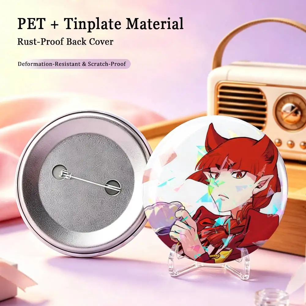 O-Opera M-Mairimashita Iruma-kun Custom Tinplate Round Button Badge Pins Brooches