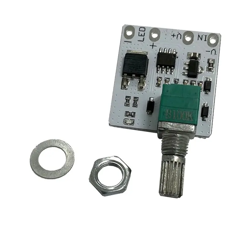 B27B 2X LED Constant Voltage Dimmer Board Control Module Stepless Knob Potentiometer Live Fill Light Dimmer Module,B
