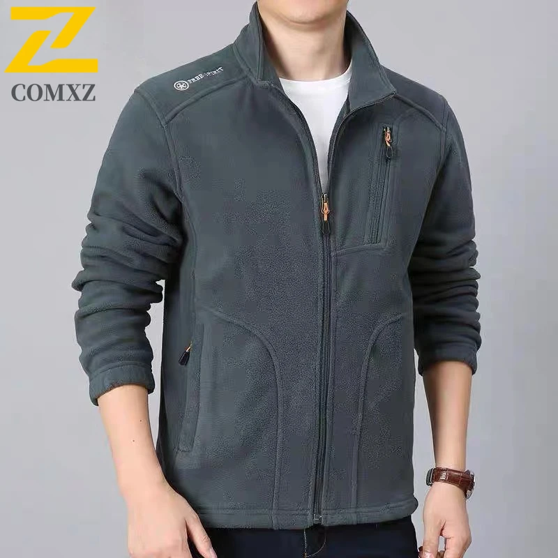 

Men Fleece Jacket 2025 Warm Soft Winter Outdoor Hiking Travel Business Casual Coat Windproof Hiking Snow Cold Proof Outerwear