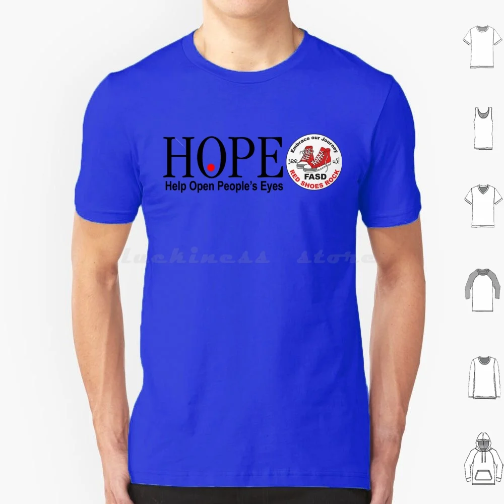 Hope Fasd تي شيرت قطن للرجال والنساء يمكنك صنعه بنفسك طباعة Fasd Fetal Spectrum Disorder حذاء أحمر Hope
