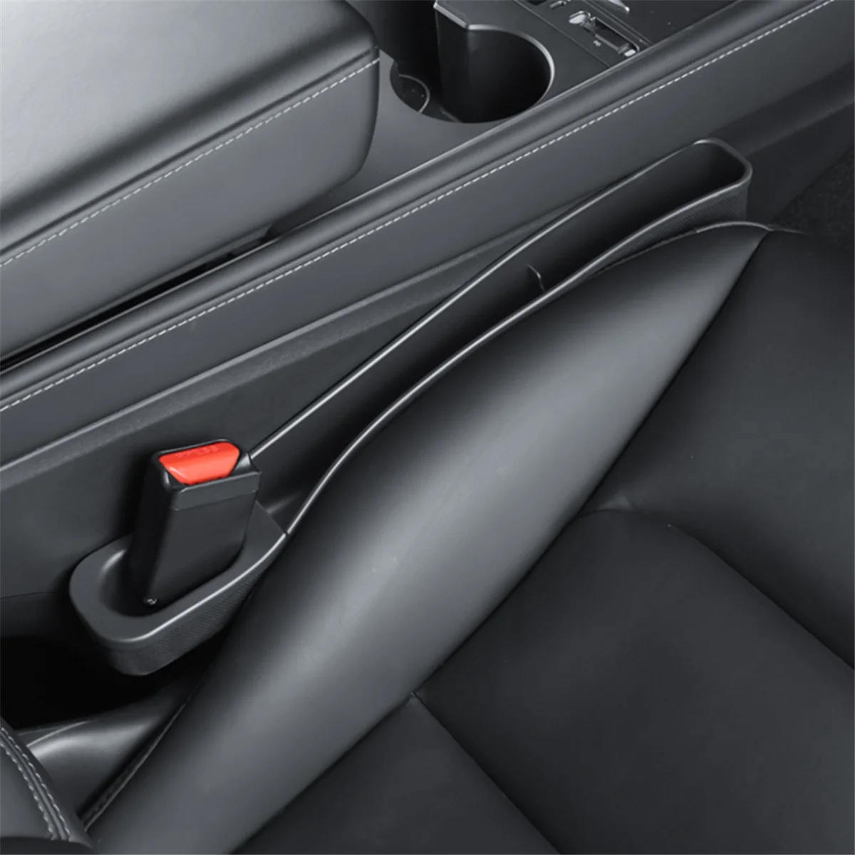 For Tesla Model Y Model 3 2021-2023 Car Seat Space Filler with Organizer, Stop Things Dropping Car Accessories