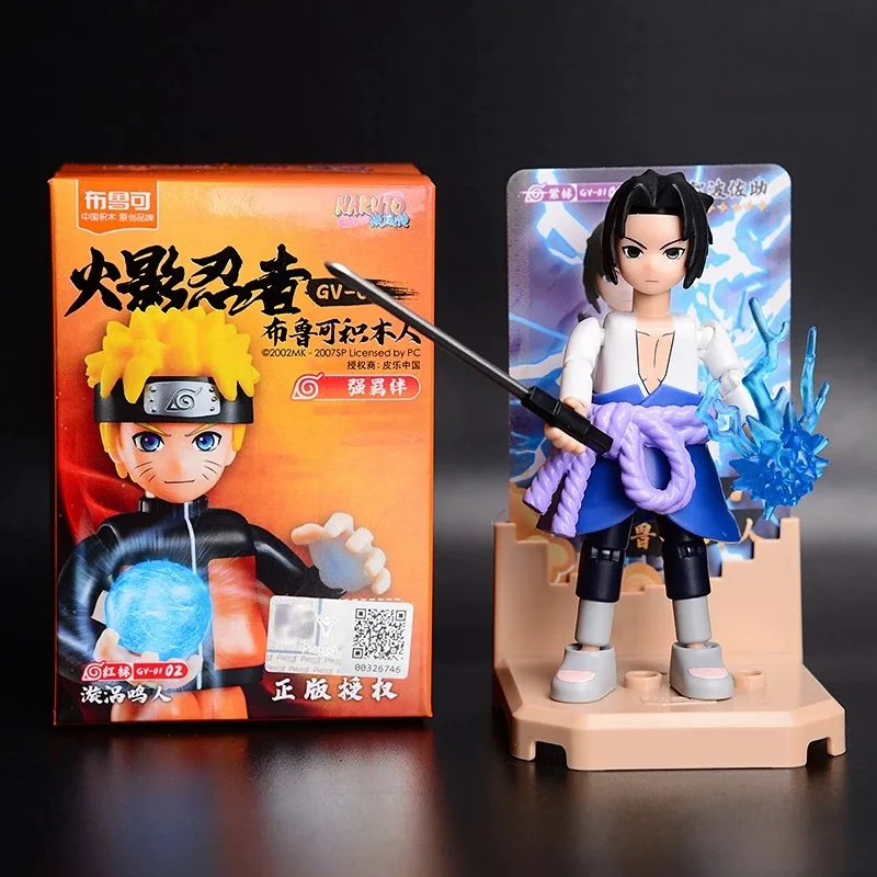 Originale Blokees Naruto Gv01 Action Figure Uzumaki Naruto Kakashi Uchiha Sasuke Anime Figura Giocattolo Modello Per Bambini Giocattolo Regali