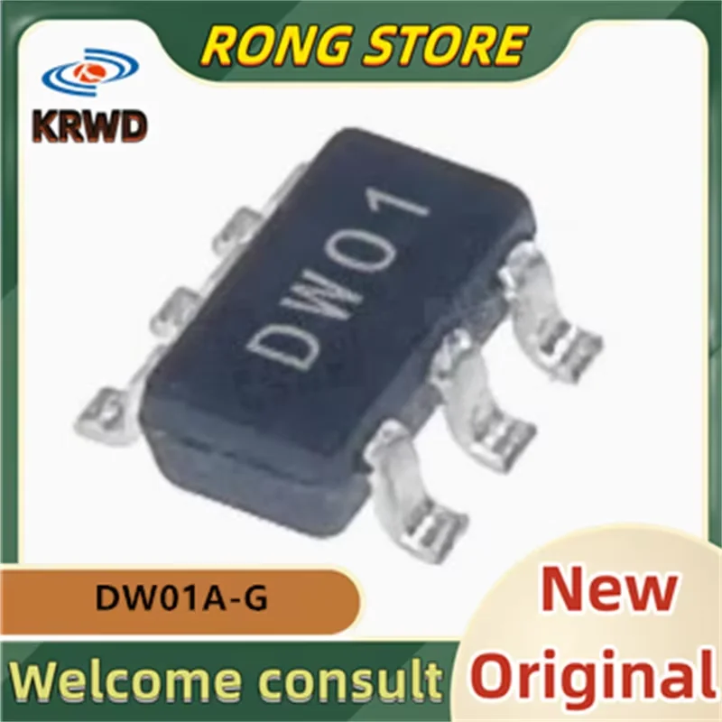 50 قطعة DW01 DWOI جديدة ومبتكرة رقاقة IC SOT23-6 DW01A-G DW01A DW01