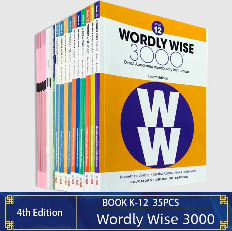 WORDLY WISE K-12 IELTS TOEFL 영어 단어 어휘 확장 교과서 테스트 소책자, 어린이를 위한 학습, 3000 권, 35 권