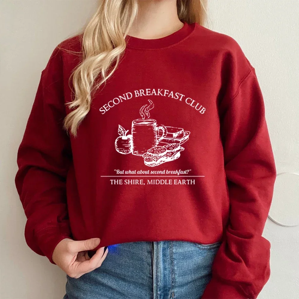 Second Breakfast Sweatshirt Movie Series Sweatshirts Elevensies Hoodie Literature Pullover Book Shirt Top Gift for Nerds