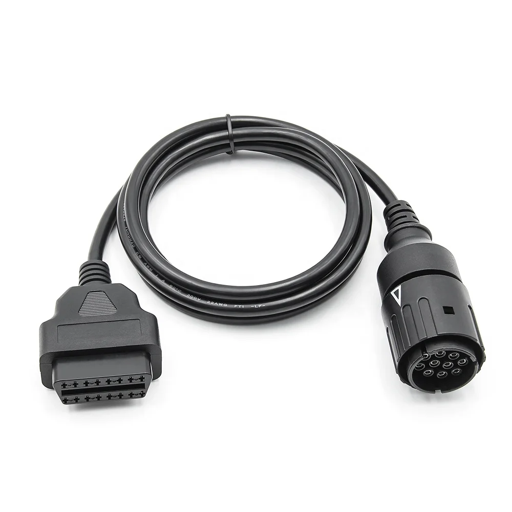 Imported Version Full 10PIN to 16PIN OBD2 Connector Cable Compatible for BMW ICOM D Motorcycle