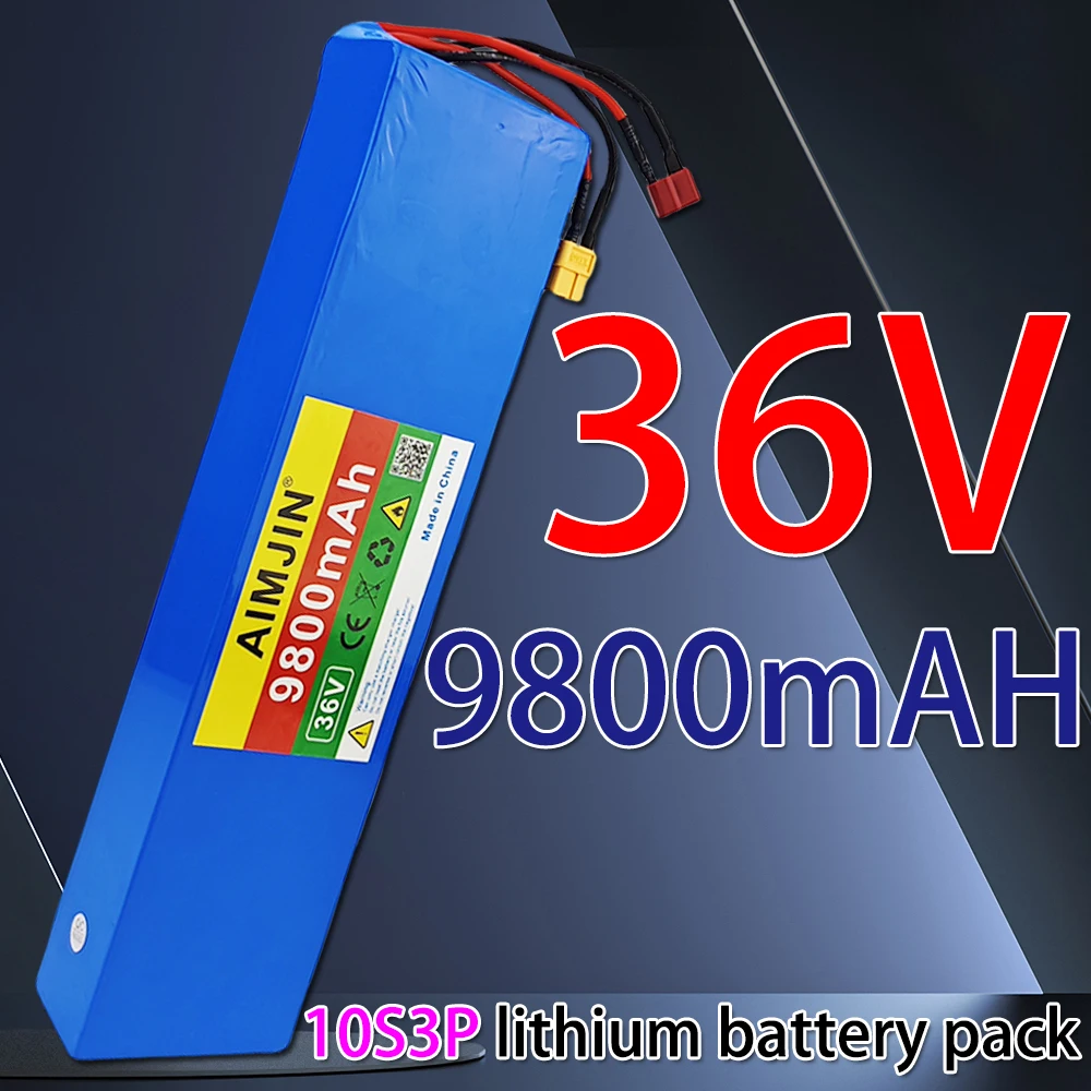 

36V 9800mAh Rechargeable Lithium 18650 10S3P Battery Pack 1000W Power Modified Bicycle Scooter Electric Vehicle with BMS+Charger