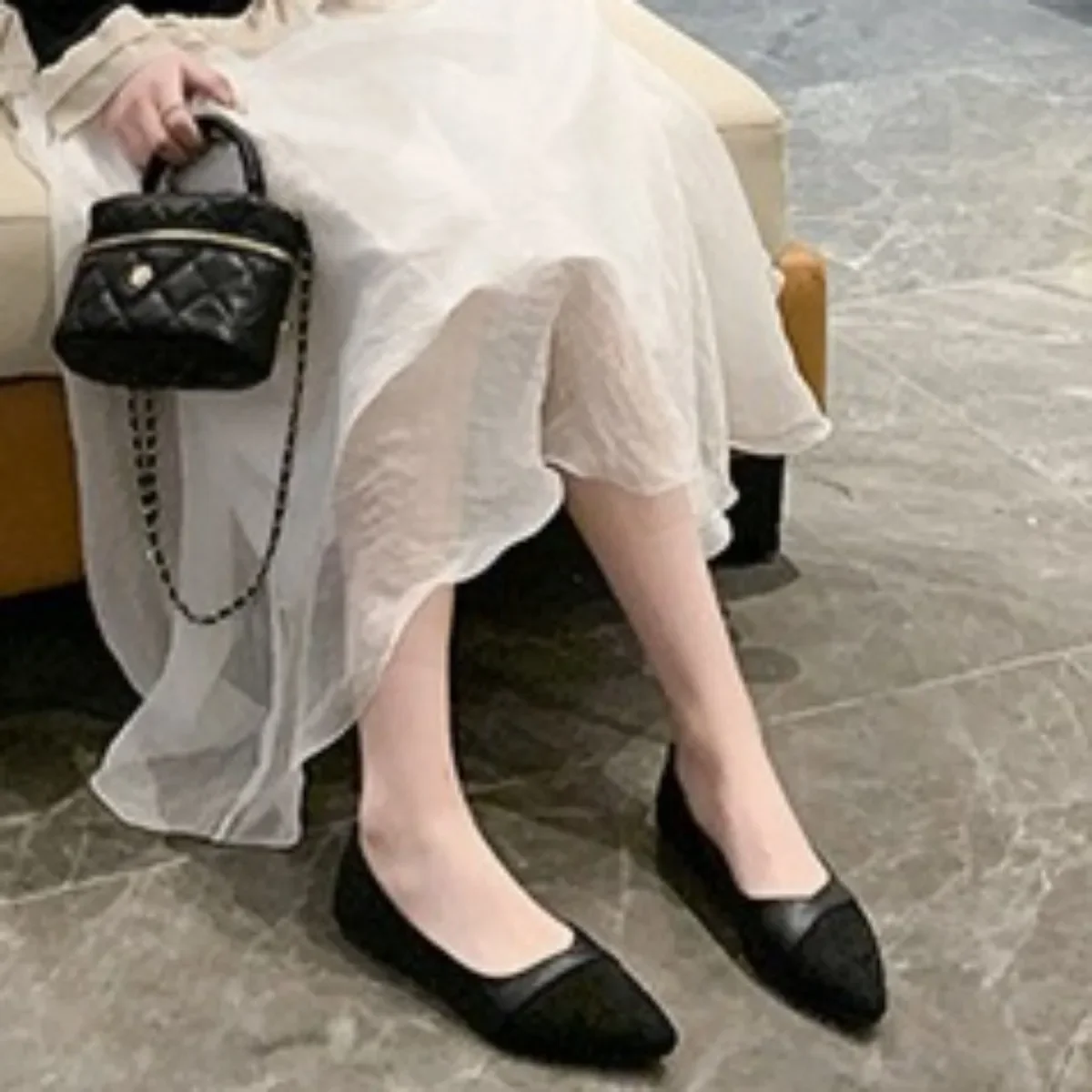 أحذية نسائية مسطحة بمقدمة مدببة مرنة ومريحة، أحذية كاجوال عصرية غير قابلة للانزلاق، متعددة الاستخدامات، أحذية بوتيك عصرية، الاختيار الأول #5