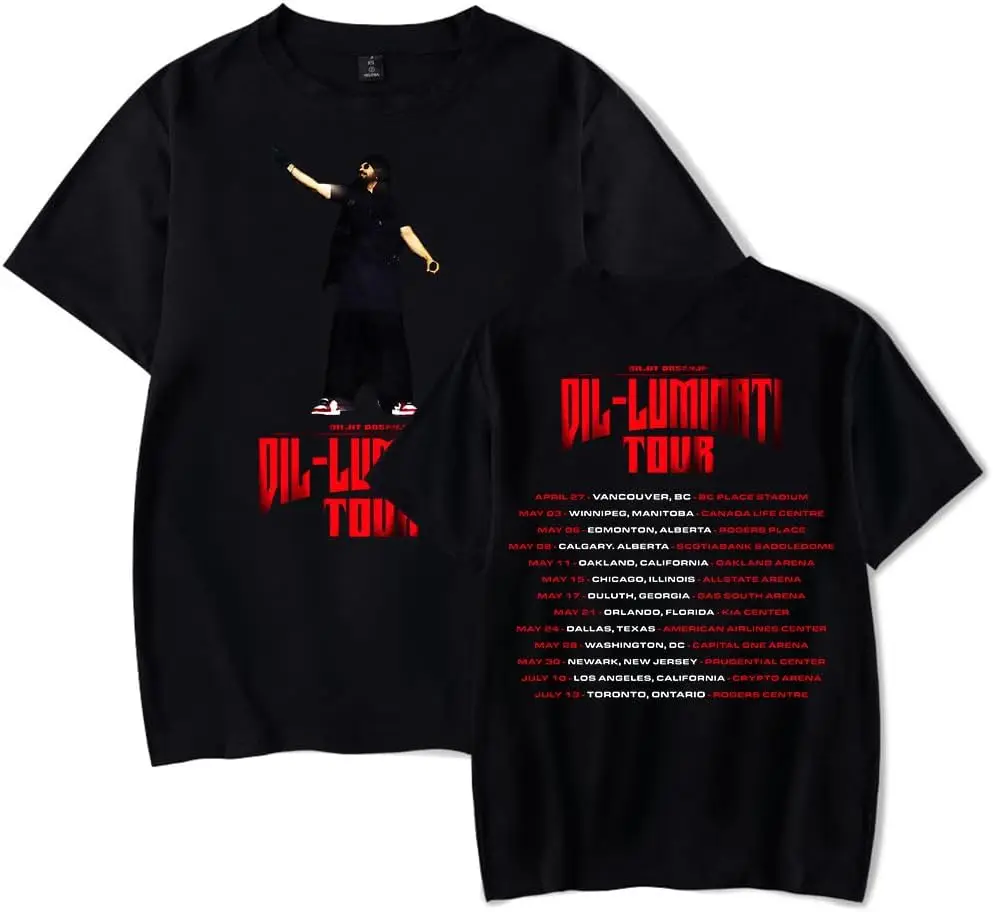 

Diljit Dosanjh T-Shirt Dil-Luminati Tour 2024 Merch Women Men Crewneck Short Sleeve Fashion Tee