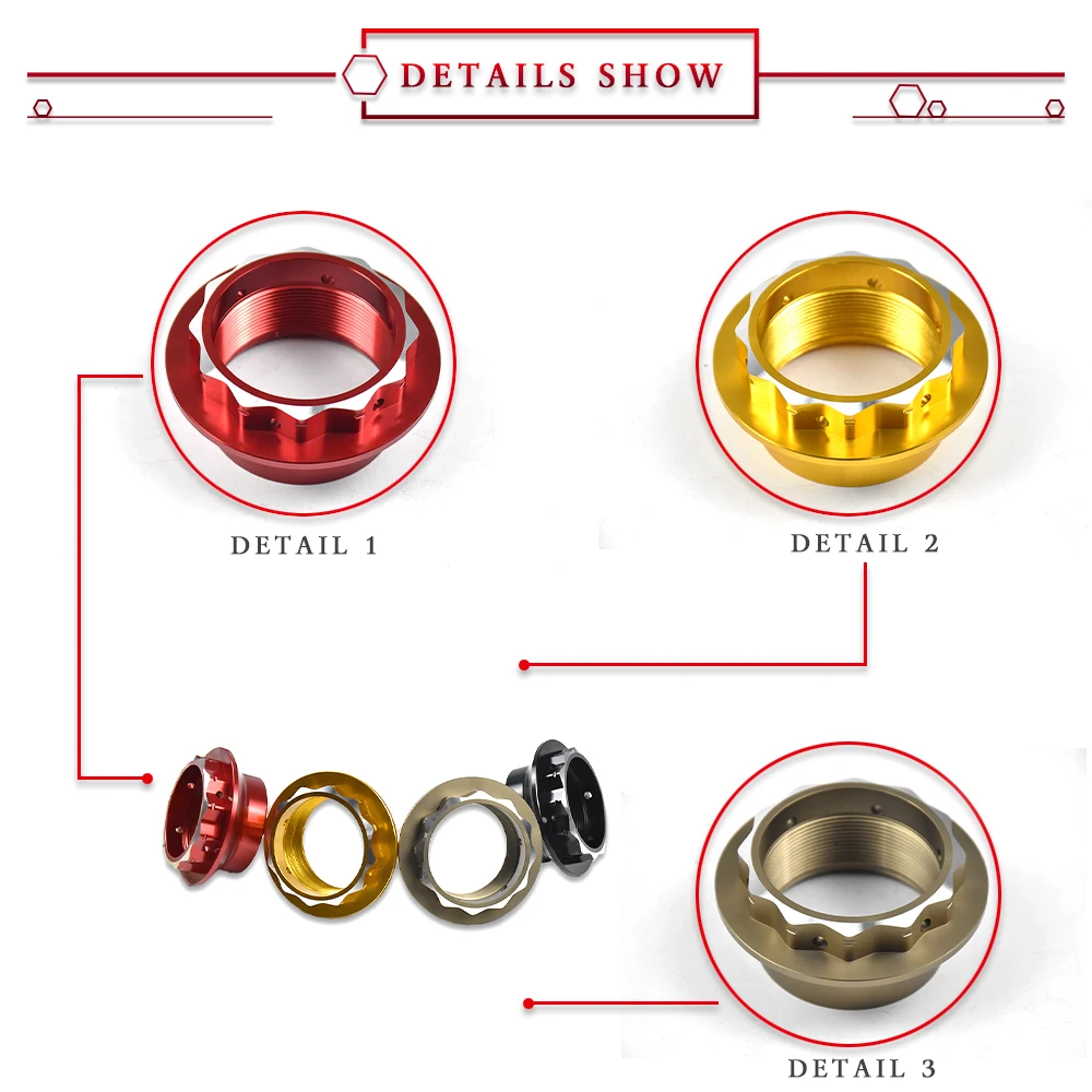 ل MV Agusta Rush/Brutale 1000 RS/RR F3 F4 Dragster سلسلة CNC الألومنيوم العجلات الخلفية المكسرات دراجة نارية اكسسوارات سباق جزء