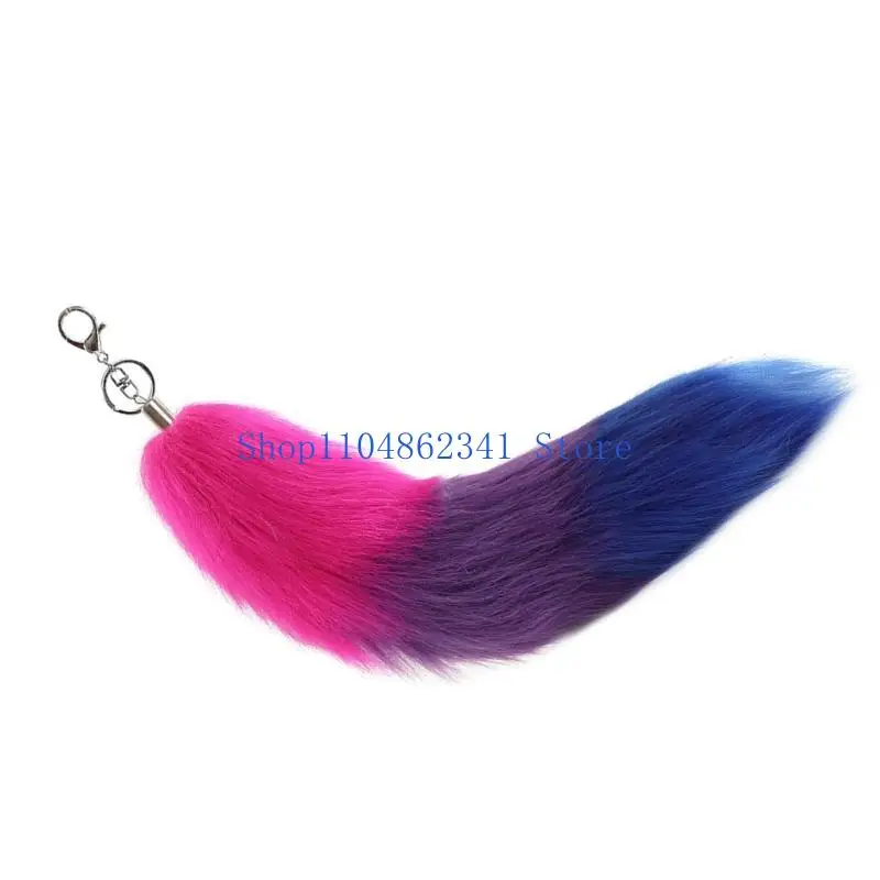 5asd Ogon zwierzęcia Brelok Faux Furs Ogon Wisiorek Długi ogon wisiorek Charms Brelok