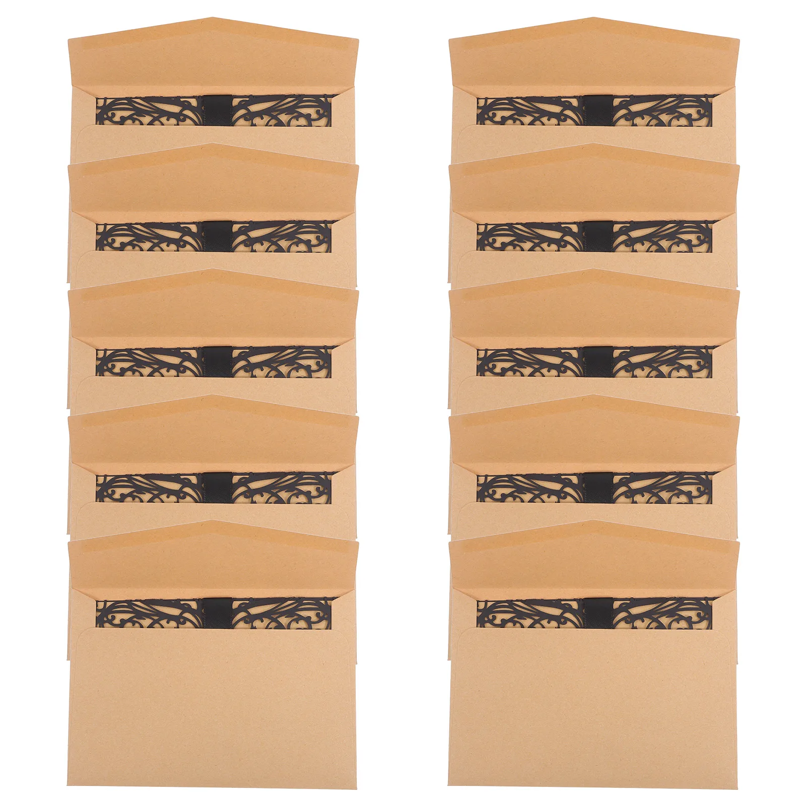 

10pcs Invitation Cards Hollow Out Elegant for Wedding Bridal Baby Halloween Graduation Business Parties Cards